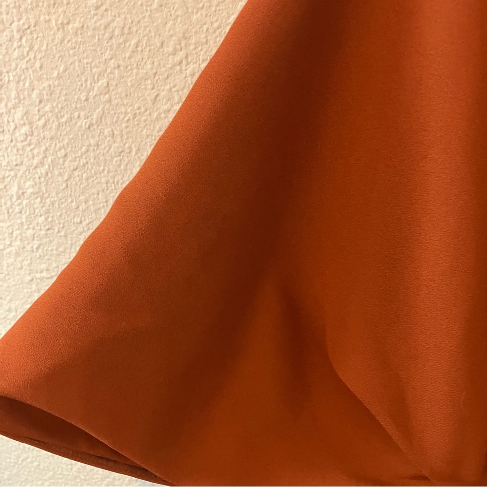 NWT Alexia Admor August Brown Drape Fit N Flare Midi Dress - 10 - Picture 10 of 12